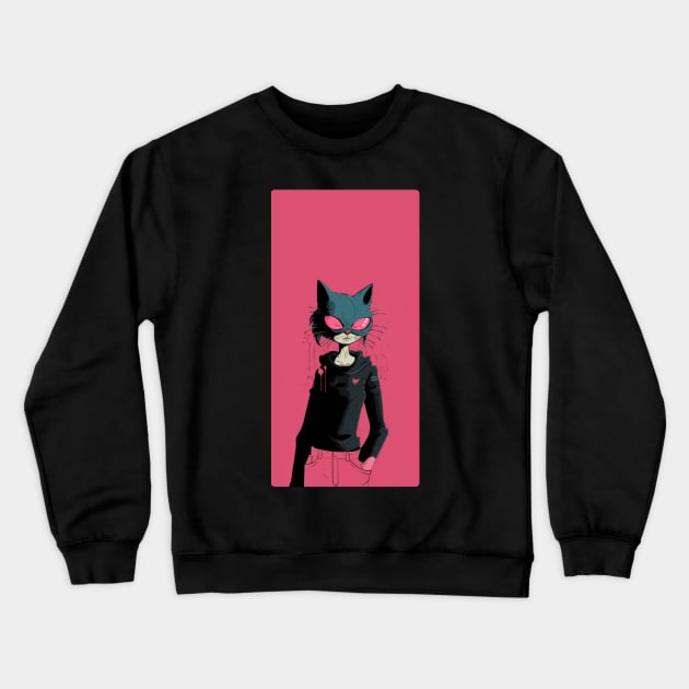 Cat human model - Limited Crewneck Sweatshirt by Newtaste-Store